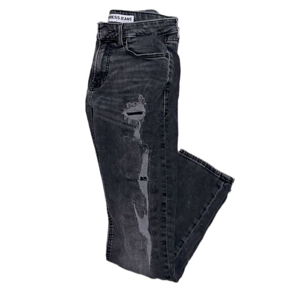 Express Rocco Slim Fit Skinny Leg Jeans In Charcoal - Picture 1 of 6